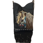 Horse Purse Crossbody Bag Fringe Western Messenger Shoulder Handbag Women Cowgirl Country Style