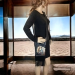 Horse Purse Crossbody Bag Fringe Western Messenger Shoulder Handbag Women Cowgirl Country Style