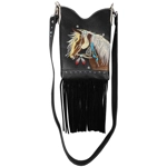 Horse Purse Crossbody Bag Fringe Western Messenger Shoulder Handbag Women Cowgirl Country Style