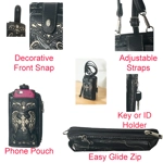 Cross Small Cell Phone Purse Wallet Crossbody Bag For Women Cellphone Key Holder