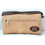 Western Owl Art Heart Crossbody Wristlet Clutch Wallet Small Purse