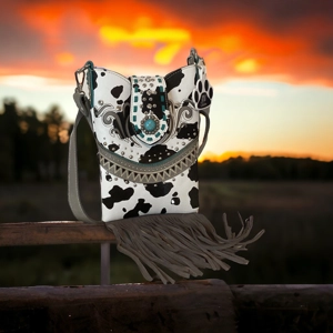 Cow Print Purse Crossbody Ba..