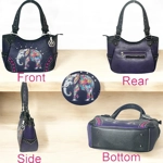 Elephant Purse and Wallet Set-Boho Vegan Leather Western Handbag Gift