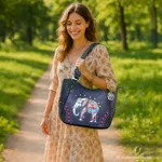 Elephant Purse and Wallet Set for Women-Boho Vegan Leather Western Handbag