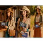 Elephant Purse and Wallet Set-Boho Vegan Leather Western Handbag Gift