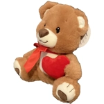 Teddy Bear Stuffed Animal Soft Plush Toy Brown Heart Gift 9"