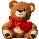 Teddy Bear Stuffed Animal Soft Plush Toy Brown Heart Gift 9"