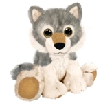 First & Main Wolf Dog Plush Toy Stuffed Animal 7" Floppy Friends Small