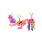 First & Main 3 Plush Toy Sea Backpack Purse Clips Charms 4"