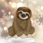 Sloth Stuffed Animal Plush Toy Soft Brown Fur 7" First & Main Three Toed Small