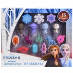 Disney Frozen 2 Erasers Anna Elsa Sven Olaf 15 & 10 LiquiMark Colored Pencils