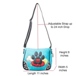 Dog Paw Print Purse Wallet Set-Western Crossbody Shoulder Bag Combo for Pet Moms