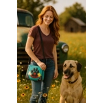 Dog Paw Print Crossbody Purse-Western Shoulder Handbag for Pet Moms