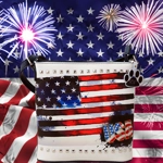 USA Embroidered American Flag Purse Stars Stripes Concealed Carry Crossbody Handbag