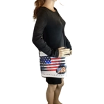USA Embroidered American Flag Purse Stars Stripes Concealed Carry Crossbody Handbag
