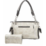 Dog Paw Print Purse Wallet Set-Western Shoulder Handbag for Pet Moms