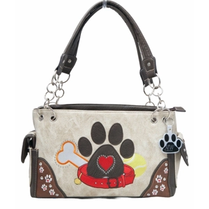Dog Paw Print Handbag-W..