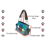 Dog Paw Print Handbag-Western Shoulder Purse for Pet Moms