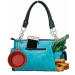 Dog Paw Print Handbag-Western Shoulder Purse for Pet Moms