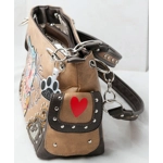 Western Colorful Owl Purse Art Hearts Concealed Carry Shoulder Handbag