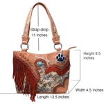 Fringe Western Purse Cowgirl Carry Conceal Handbag Tote Shoulder Bag Country