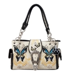 Western Butterfly Handbag Buckle Concealed Carry Purse Bag