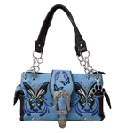 Western Butterfly Handbag Buckle Concealed Carry Purse Bag