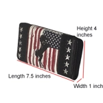 Gifts for Horse Lovers Women American Flag Wallet Western Trifold Cowgirl