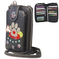 Dog Paw Print Purse Wallet Combo-Small Phone Cro..