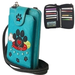 Dog Paw Print Purse Wallet Combo-Small Phone Crossbody Bag for Pet Moms