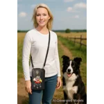 Dog Paw Print Purse Wallet Combo-Small Phone Crossbody Bag for Pet Moms