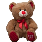 Teddy Bear Stuffed Animal Soft Plush Toy Corduroy Hearts Gift White 11"