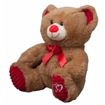 Teddy Bear Stuffed Animal Soft Plush Toy Corduroy Hearts Gift White 11"