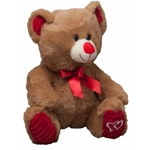 Teddy Bear Stuffed Animal Soft Plush Toy Corduroy Hearts Gift White 11"