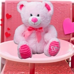 Teddy Bear Stuffed Animal Soft Plush Toy Corduroy Hearts Gift White 11"