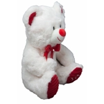 Teddy Bear Stuffed Animal Soft Plush Toy Corduroy Hearts Gift White 11"