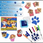 Paw Patrol Stamper Activity Set 7 Stamps Sketchbook 6 Markers Art Supplies