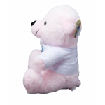 Teddy Bear Stuffed Animal I Love You Mom T-Shirt Plush Toy Pink, 9"