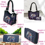 Elephant Purse and Wallet Set-Boho Vegan Leather Western Handbag Gift