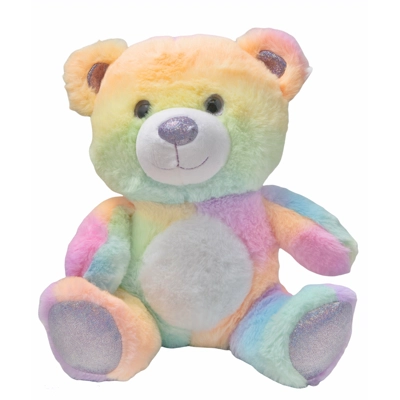 Fiesta Toys Rainbow Sherbet Plush Teddy Bear 10"