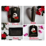 Small Cell Phone Purse Wallet Crossbody Bag For Women Skull Cellphone Holder Card Slots Clutch