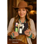 Elephant Purse and Wallet Set for Women-Boho Vegan Leather Western Handbag
