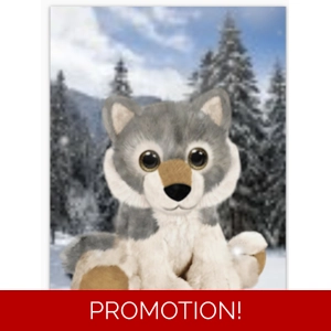 First & Main Wolf Dog Plush ..