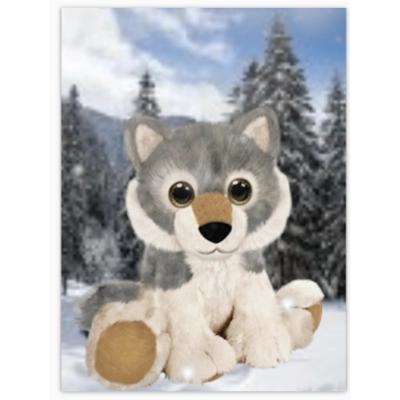 First & Main Wolf Dog Plush Toy Stuffed Animal 7" Floppy Friends Small