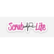 Scrub Life Heartbeat Decal