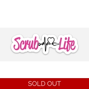 Scrub Life Heartbeat Decal