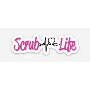 Scrub Life Heartbeat Decal
