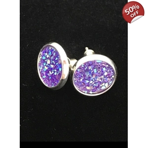 Drusy Stud Earring