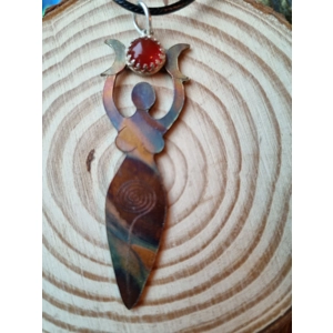 Triple Moon Goddess Pendant