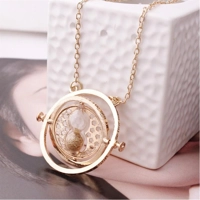 Harry Potter inspired time turner necklace with hourglass and sand - 4 colours
